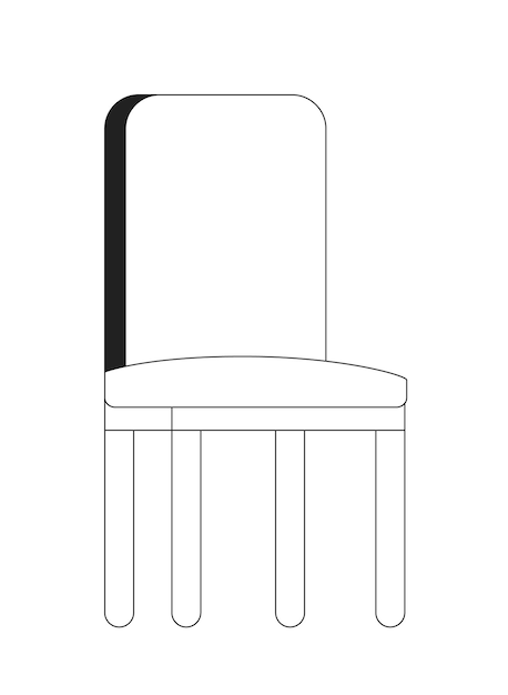 Plik wektorowy wygodne krzesło monochromatyczny płaski obiekt wektorowy