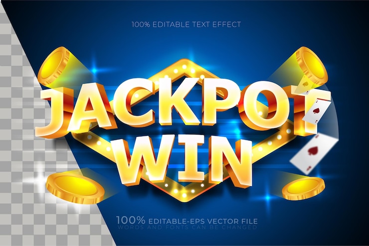 Wektor wygrana jackpot - ilustracja gry kasynowej