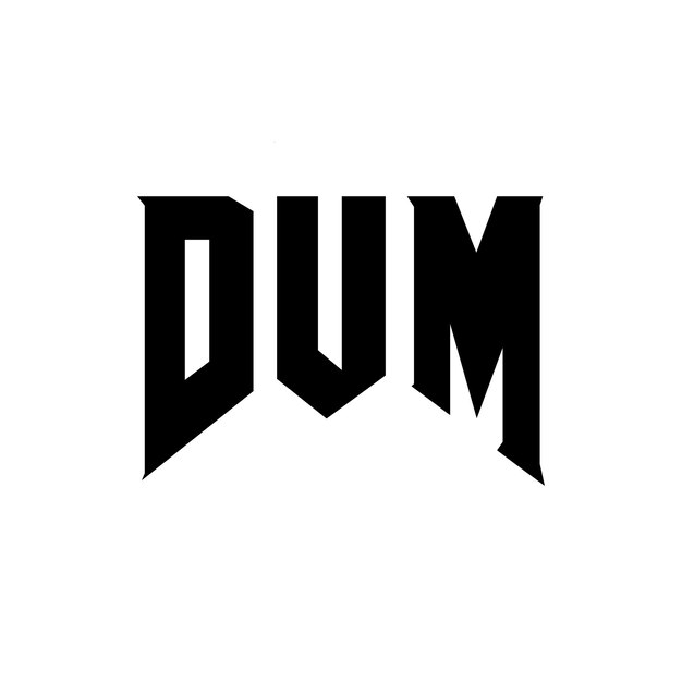 Wykorzystanie logo firmy DUM w kolorze czarno-białym DUM logo DUM wektor DUM ikonę DUM alfabet DUM typografię logo