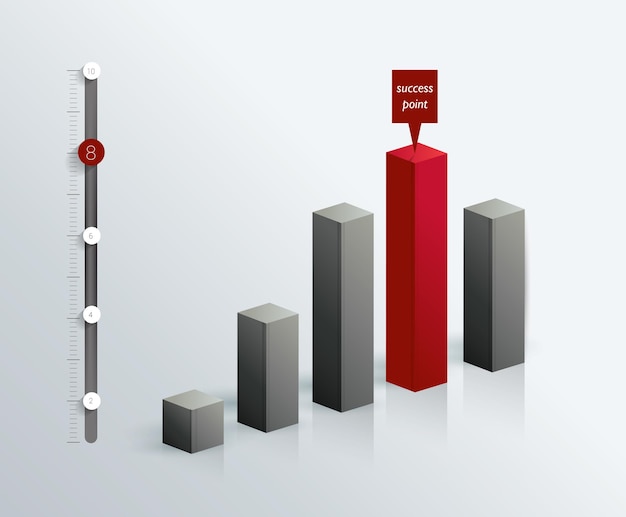 Plik wektorowy wykres 3d dla infografiki.