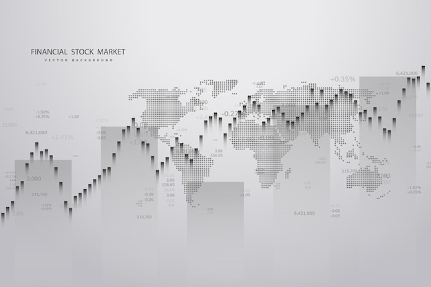 Wykres Giełdowy Lub Wykres Handlu Forex Dla Raportów Pojęć Biznesowych I Finansowych Oraz Inwestycji Na Szarym Tle Ilustracja Wektorowa