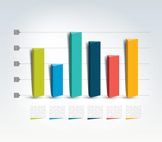 Wykres projektu 3D Wykres infografiki