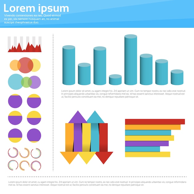 Wykres Set Finance Diagram Infografika