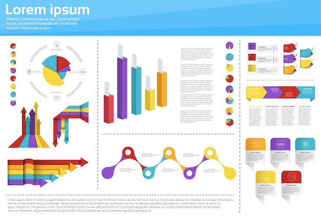 Wykres Set Finance Diagram Infografika