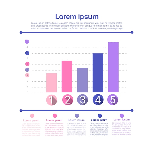 Wykres Set Finanse Bar Infographic Icon