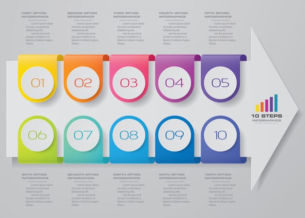 Wykres Strzałki I Infografiki Element Osi Czasu.