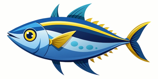 Plik wektorowy wyodrębniony tuńczyk żółtołetwy przedstawiony w formie wektorowej