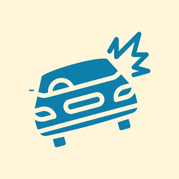 Wypadek samochodu modny kreatywny uroczy abstrakcyjny ilustracja wektorowa kolorowy przydatny projekt