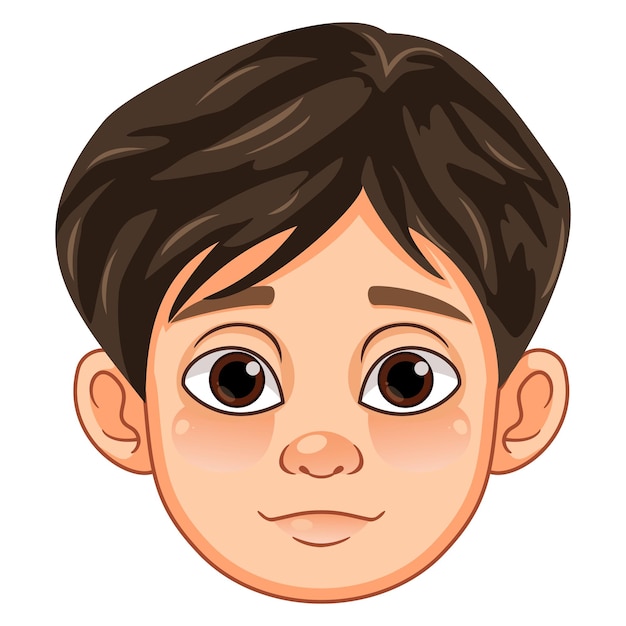 Plik wektorowy wyrażenia twarzy chłopca z kreskówki wektorowej