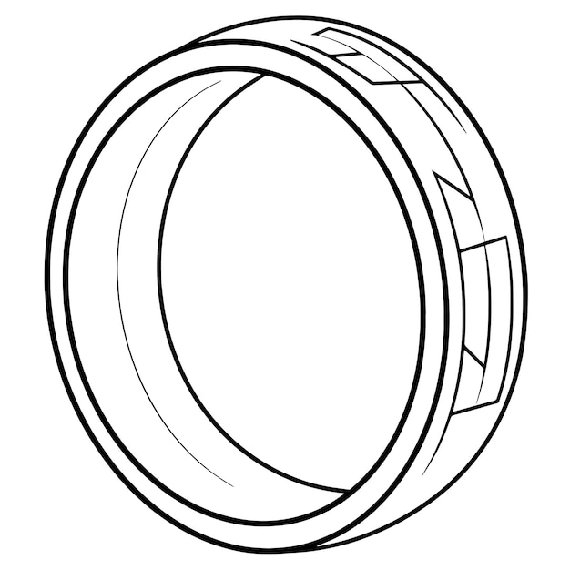 Wyraźna Ilustracja Obrączki ślubnej Idealna Do Logo Panny Młodej