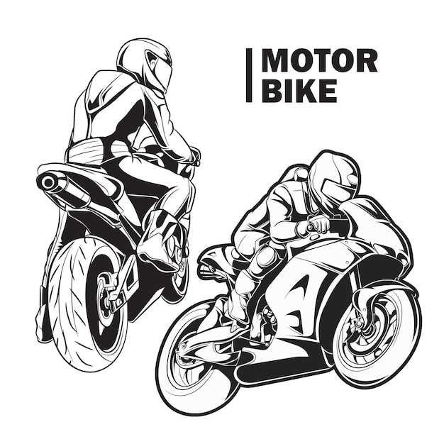 wyścigi motocyklowe Monochromatyczny styl projektowania