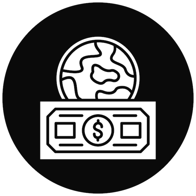 Wyślij pieniądze za granicę obraz wektorowy ikony Może być używany do usług pieniężnych online
