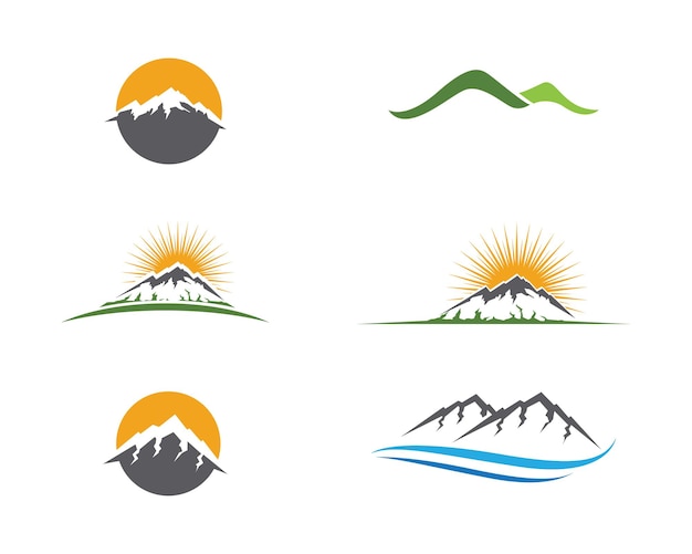 Wysoka Góra Ikona Logo Biznes Szablon Wektor