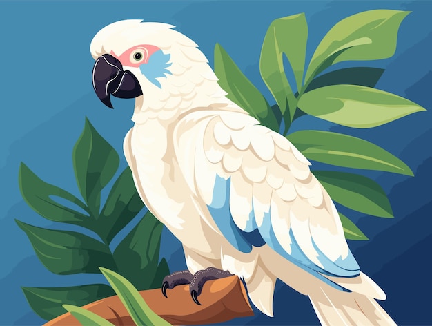 Plik wektorowy wysoka jakość ilustracji wektorowej białej papugi