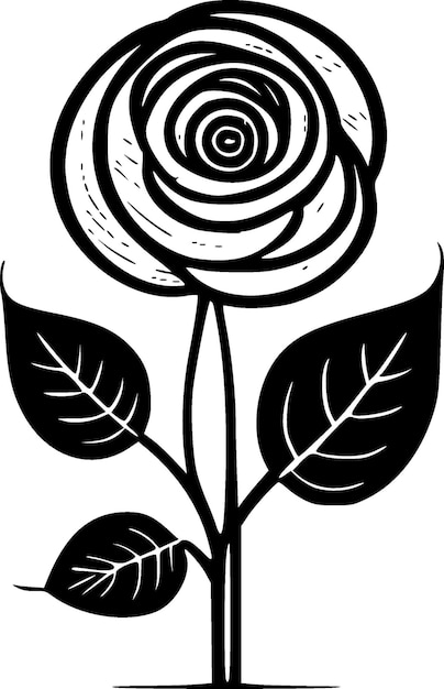 Plik wektorowy wysokiej jakości logo wektorowe z walcowanymi kwiatami ilustracja wektorowa idealna do grafiki na koszulkach