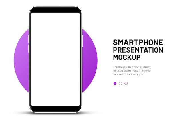 Wysokiej jakości makietka smartfonu 3D z różnymi kątami i izolowanym tłem do pokazywania aplikacji mobilnej