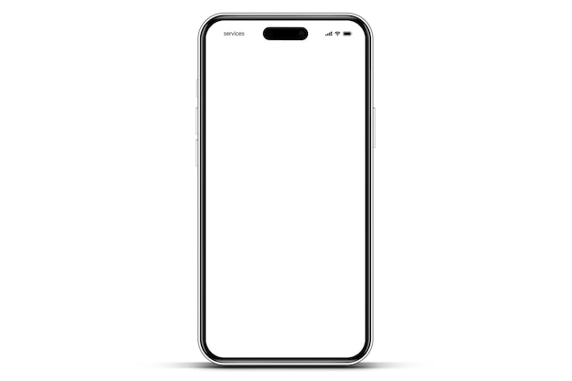 Wysokiej jakości makietka smartfonu 3D z różnymi kątami i izolowanym tłem do pokazywania aplikacji mobilnej