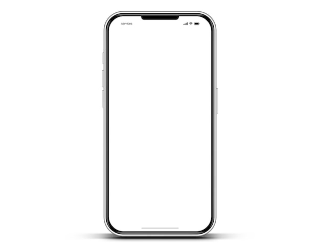 Wysokiej jakości makietka smartfonu 3D z różnymi kątami i izolowanym tłem do pokazywania aplikacji mobilnej