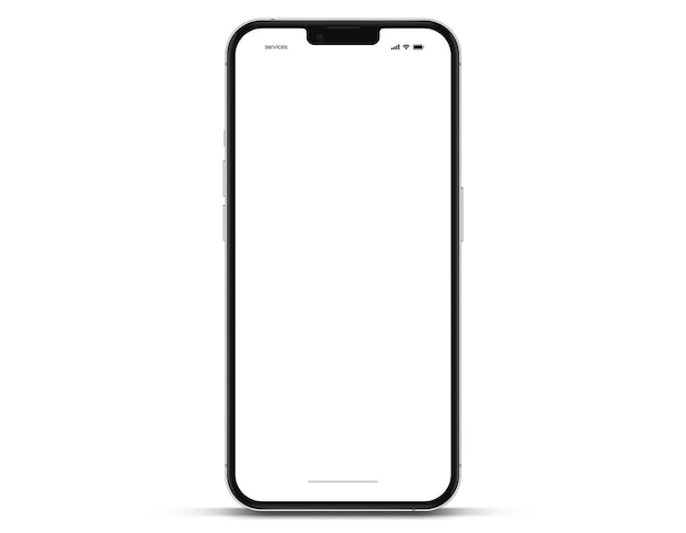 Wysokiej jakości makietka smartfonu 3D z różnymi kątami i izolowanym tłem do pokazywania aplikacji mobilnej