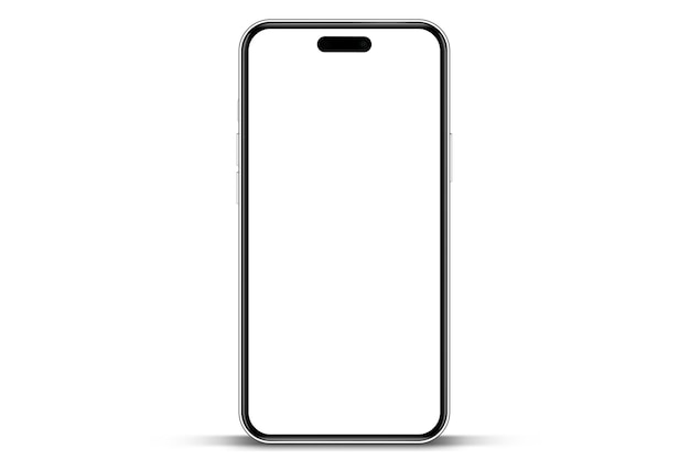 Wysokiej jakości makietka smartfonu 3D z różnymi kątami i izolowanym tłem do pokazywania aplikacji mobilnej