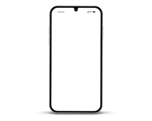 Wysokiej jakości makietka smartfonu 3D z różnymi kątami i izolowanym tłem do pokazywania aplikacji mobilnej