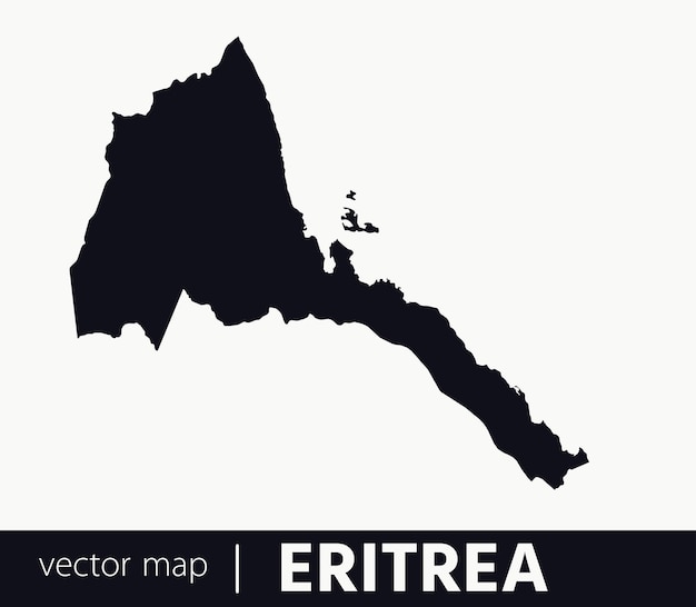Wysoko szczegółowa mapa wektorowa Erytrei