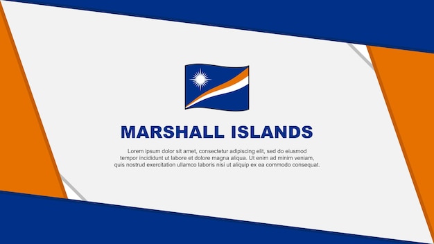 Wyspy Marshalla Flaga Abstrakcyjne Tło Szablon Projektu Wyspy Marshalla Dzień Niepodległości Banner Cartoon Ilustracja Wektorowa Wyspy Marshalla Dzień Niepodległości