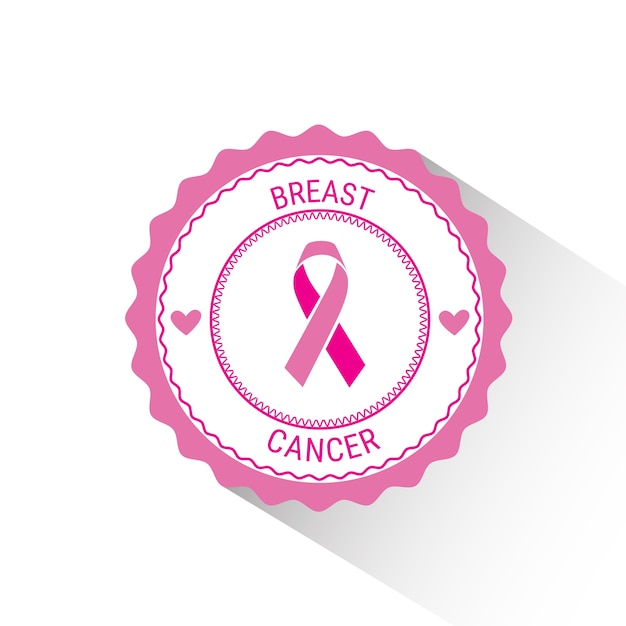 Wytwórnia Pink Ribbon Breast Cancer Awareness Stamp Flat