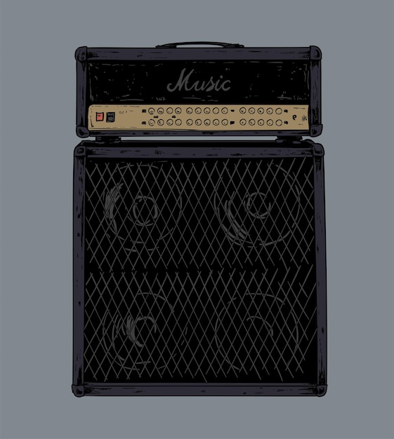 Wzmacniacz gitarowy i basowy do muzyki rockowej