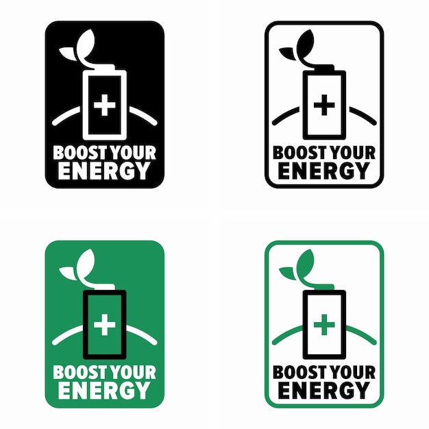 Plik wektorowy wzmocnij swój wektor energii