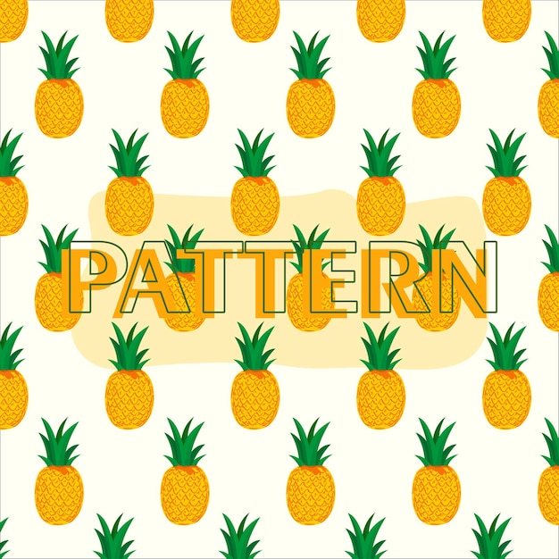 Plik wektorowy wzór ananasa. wzór letni, tekstylny