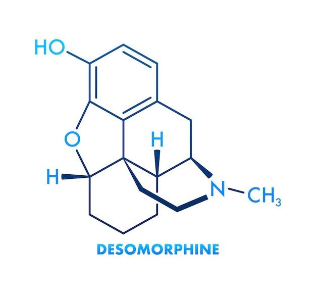 Wzór Chemiczny Desomorfiny Chemiczna Struktura Molekularna Desomorfiny