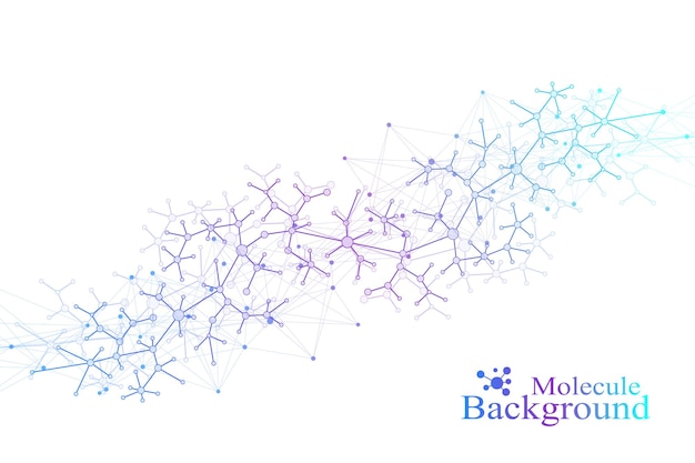 Plik wektorowy wzór chemii naukowej. badania dna cząsteczki struktury jako koncepcja. komunikacja w tle nauki i technologii. medyczne naukowe tło dla swojego projektu. ilustracja wektorowa.