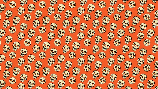 Wzór czaszki na Halloween i da de muertos