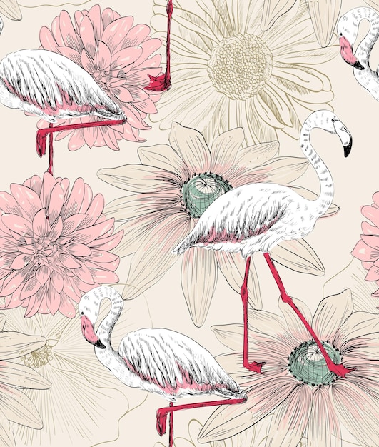 Wzór flamingo