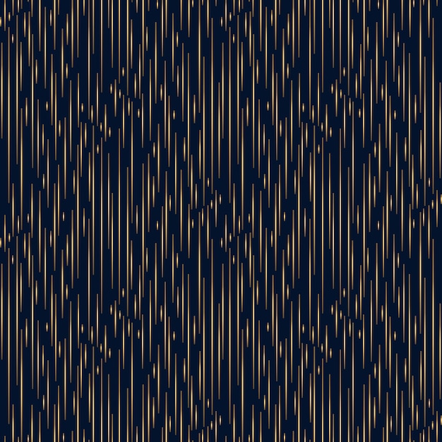 Wzór geometryczny Złoto na ciemnoniebieskim tle Ozdoba abstrakcyjnych linii Modna tapeta lub nadruk na tkaninie