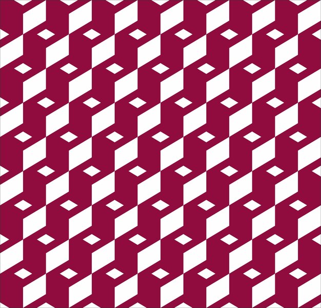 Wzór geometrycznych kostek w kolorze bordowym