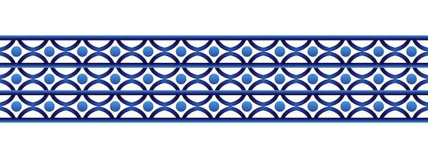 Wzór granicy płytek ceramicznych Islamskie indyjskie motywy arabskie Adamaszek granicy wzór Porcelana etniczna artystyczna tło Abstrakcyjny kwiat Ilustracja wektorowa
