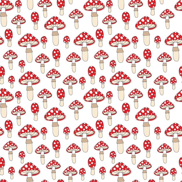 Wzór grzyba Amanita Muscaria wzór na papier do pakowania tekstyliów