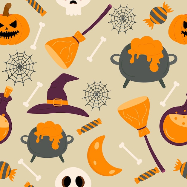 Wzór Halloween ilustracji wektorowych