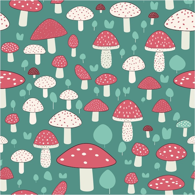 Wzór ilustracji grzyba