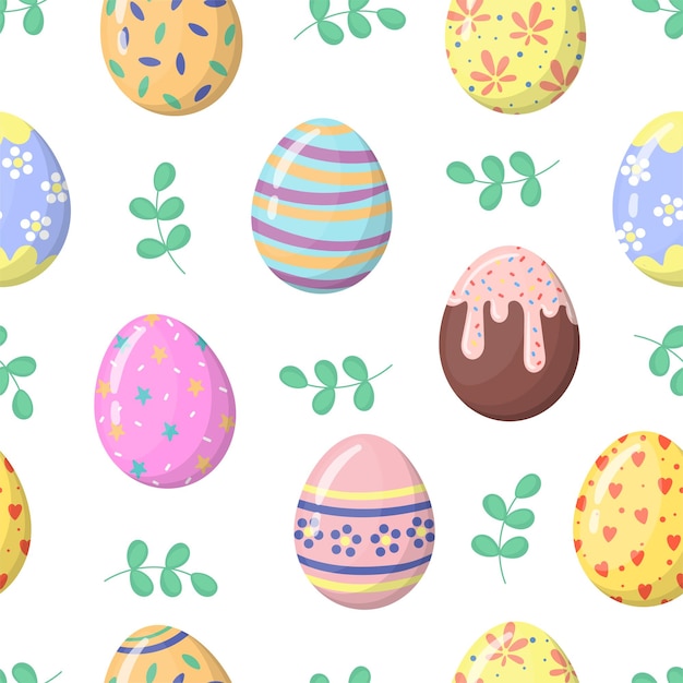 Wzór Jajka Wielkanocnego W Stylu Kreskówki