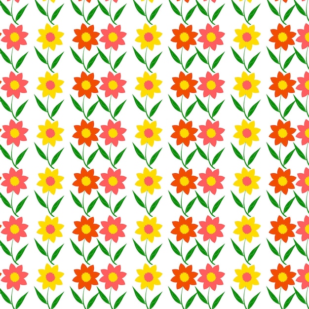 Plik wektorowy wzór kwiatów na białym tle