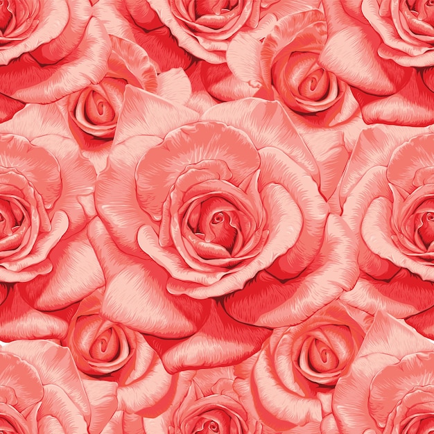 Plik wektorowy wzór kwiatowy z kwiatów róży vintage streszczenie tło.