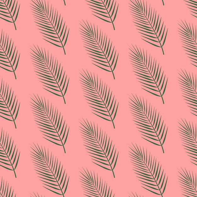Plik wektorowy wzór liści palmowych na różowym tle