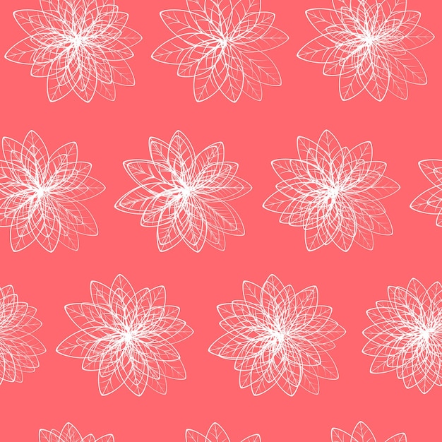 Plik wektorowy wzór lotosu bez szwu kwiatowa graficzna kreacja bez szwu abstrakcyjny minimalistyczny kwiat