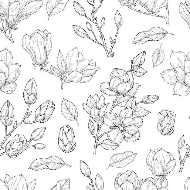 Wzór magnolii.