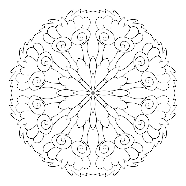 Wzór Mandali Orientalny Ozdobny Okrągły Ornament Może Służyć Jako Tło Do Medytacji