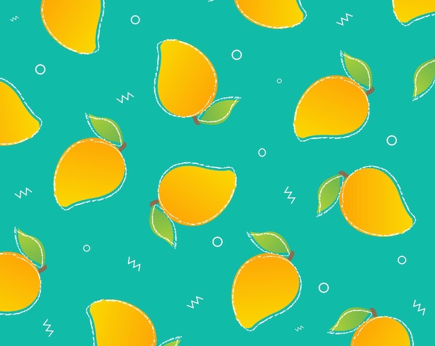 Wzór Mango Z Miętowym Tłem