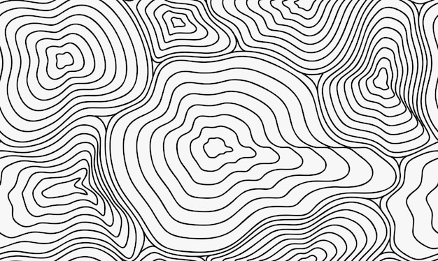 Wzór Mapy Topograficznej W Stylu Handdrawn